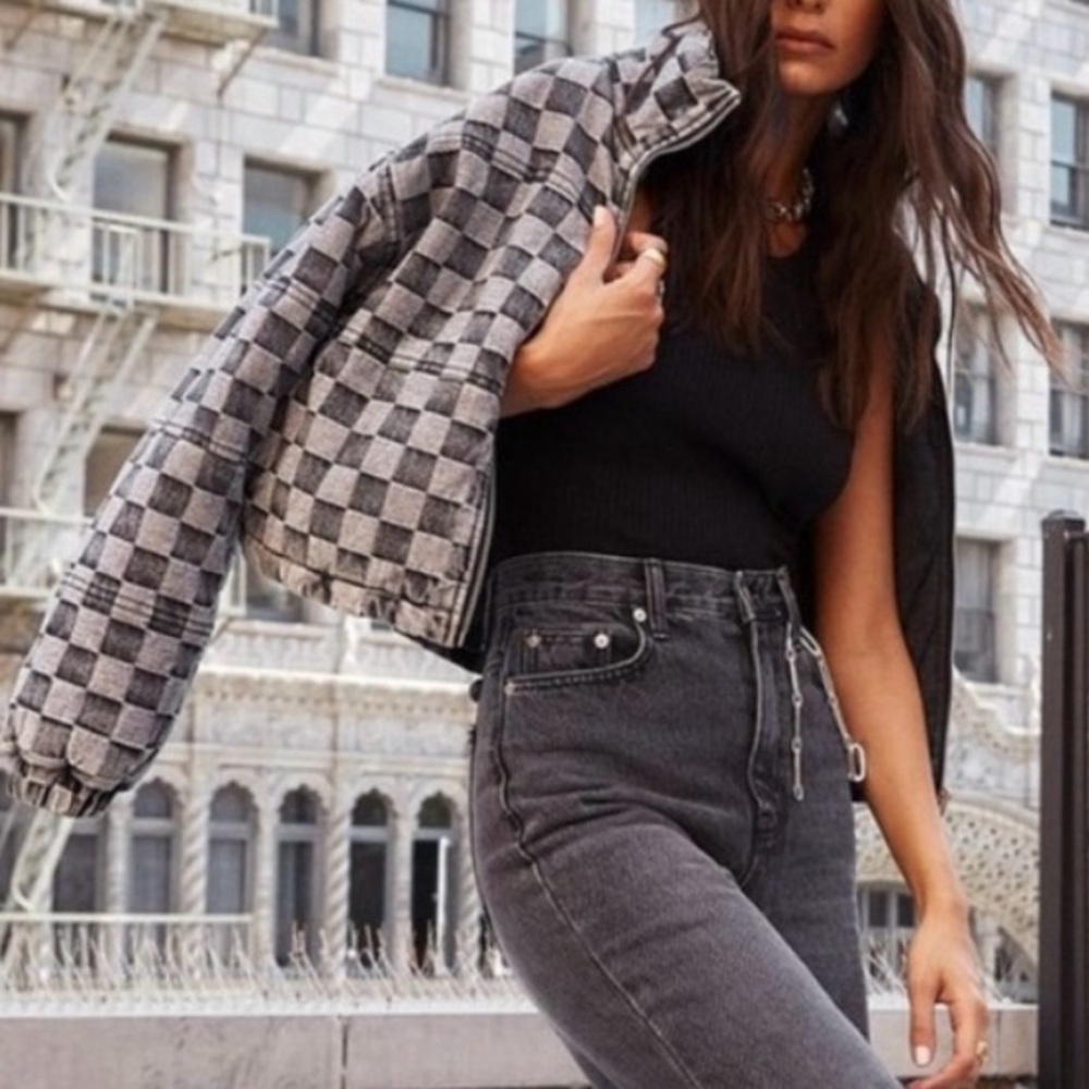 Women's Checkered Jacket - Picture 2 of 5
